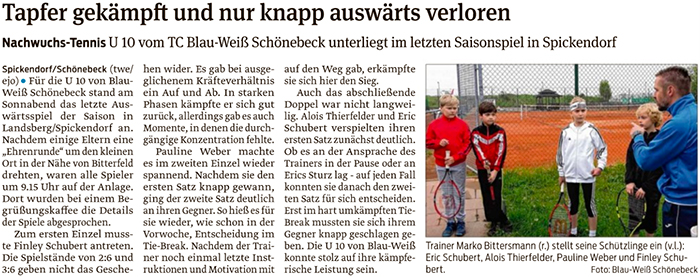 Bericht �ber die U10