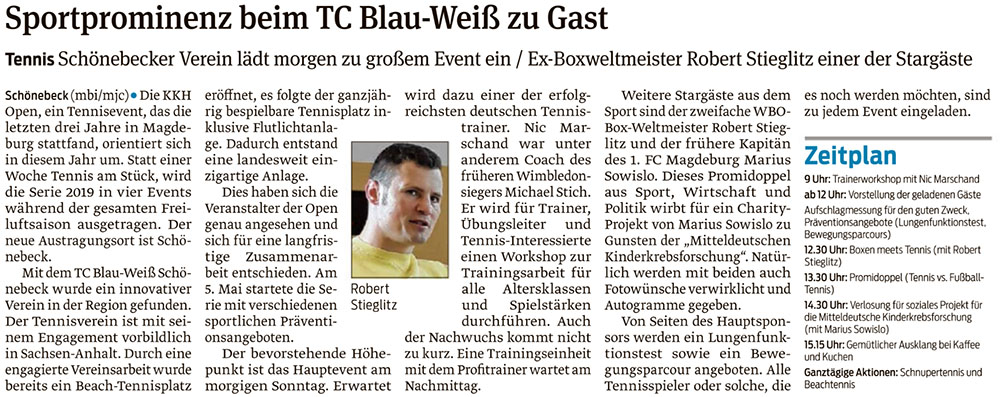 Volksstimmebericht vom 15. Juni 2019