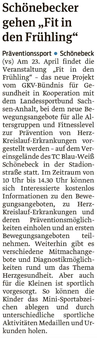 Volksstimmelartikel vom 21. April 2022