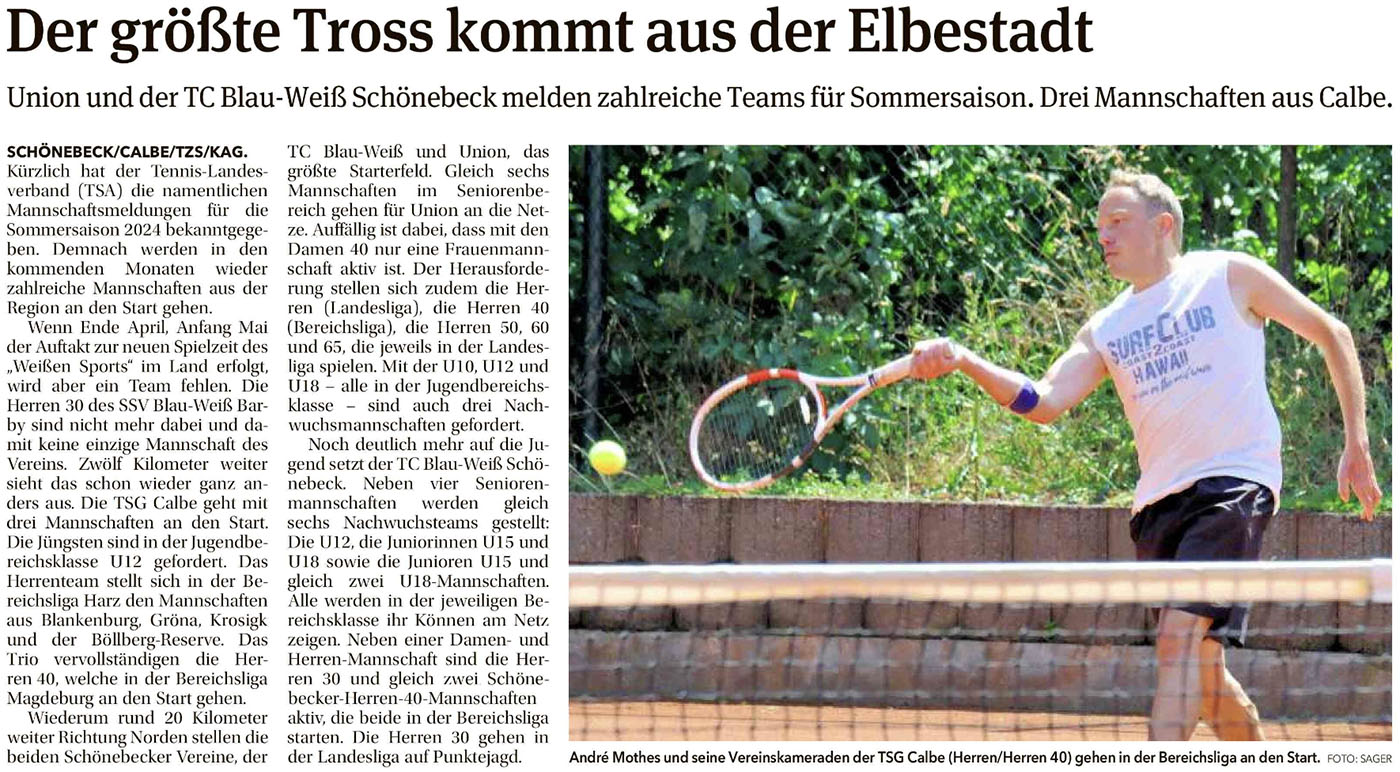 Volksstimmebericht vom 02. April 2024